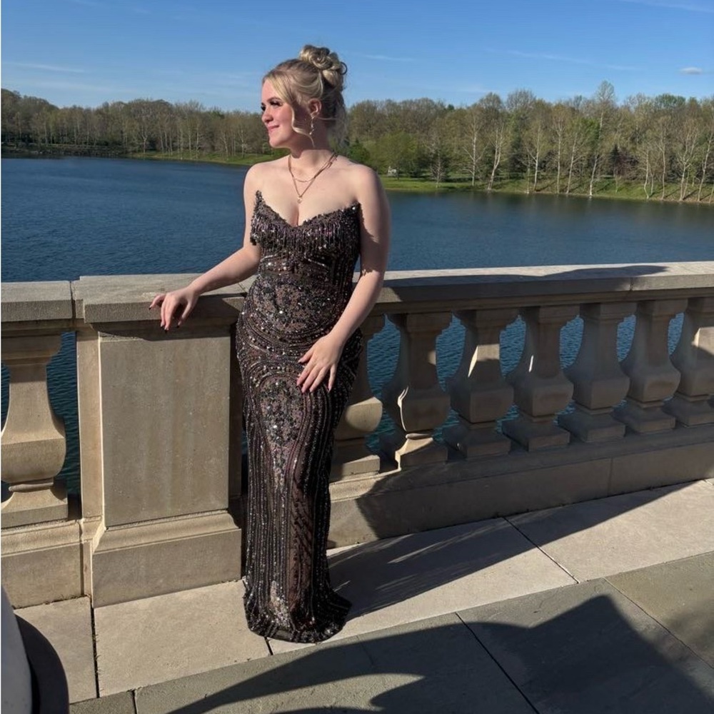 Elegant Sequin Evening Gown